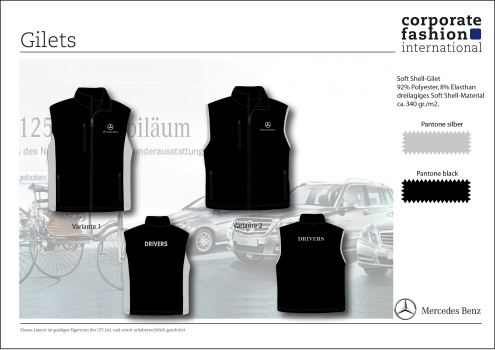 Gilet, Weste Sonderproduktion